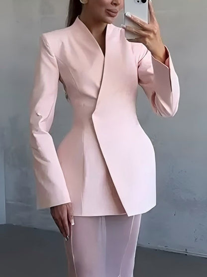 Elegant Asymmetric Tailored Blazer