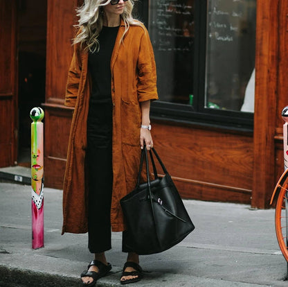 kimono coat mustard