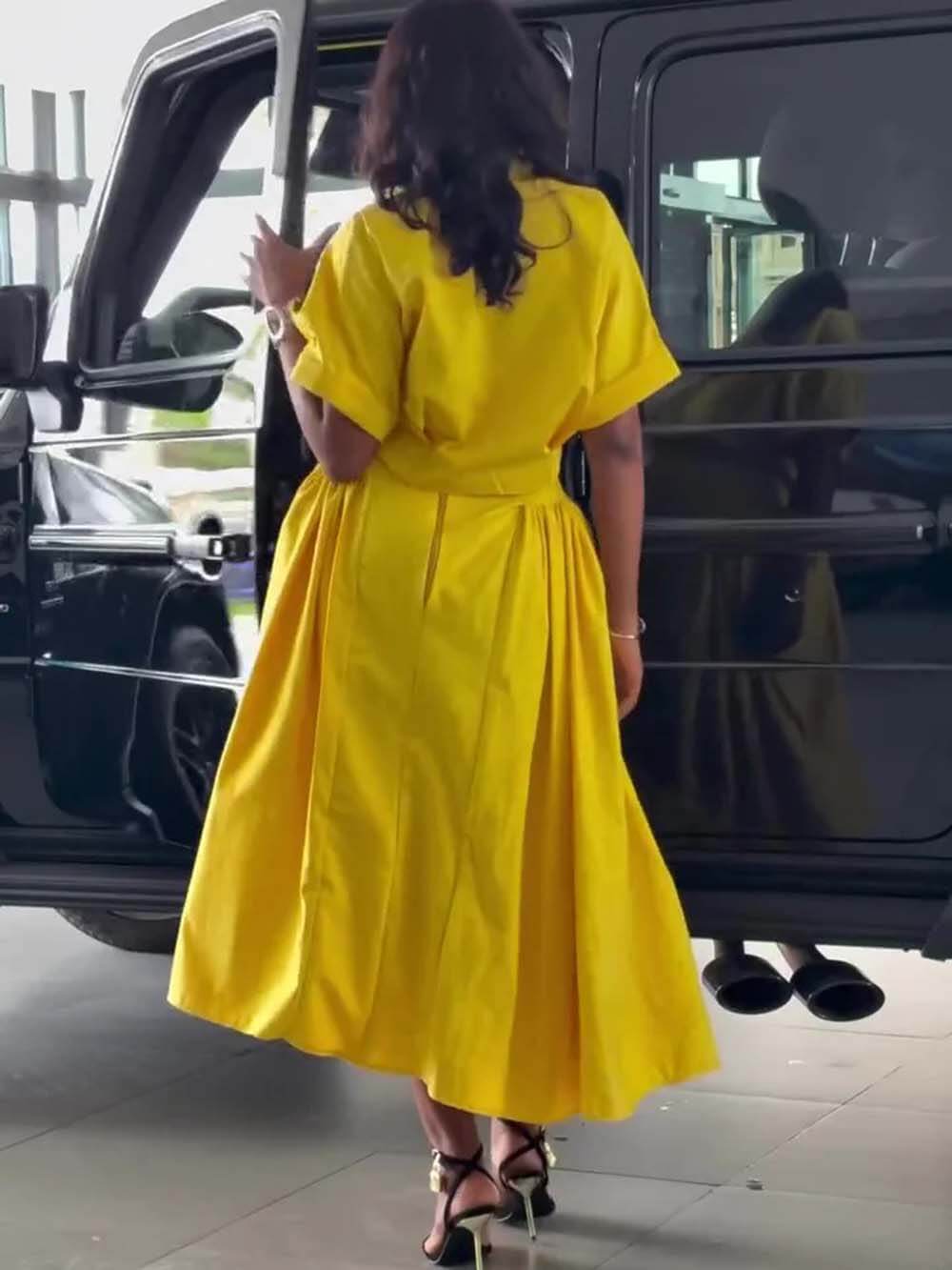 Casual High-Waist Ruched Skirt