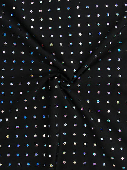 Shimmering Hollow Long Sleeve Dress