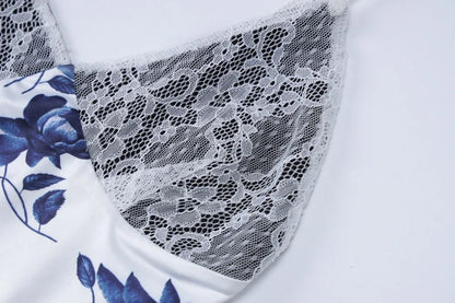 Chic Lace Floral Mini Dress