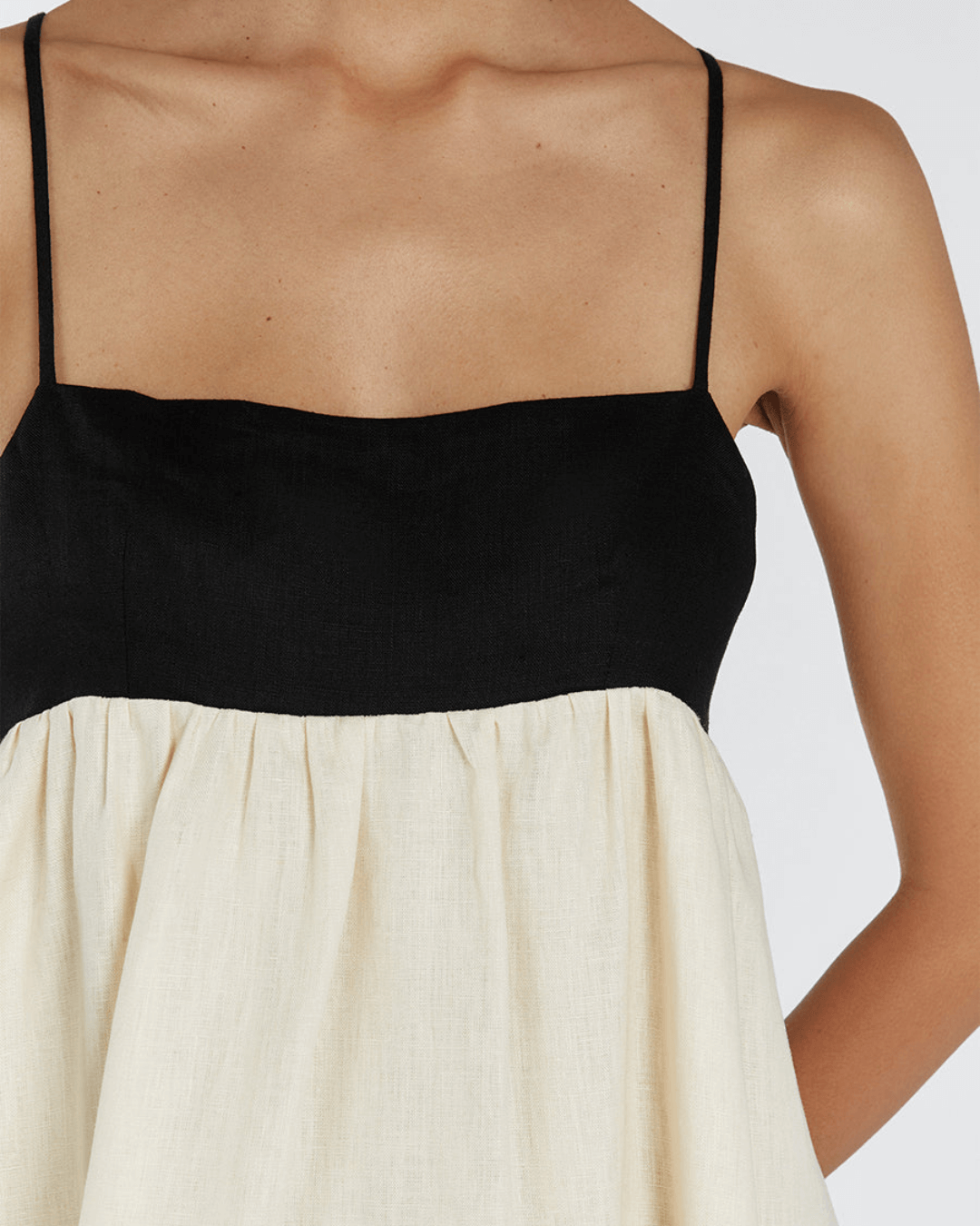 Casual Colorblock Sling Dress