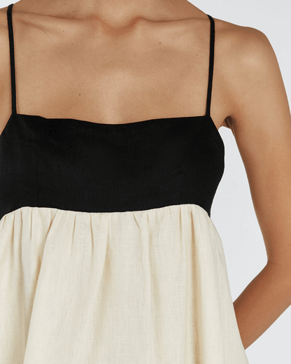 Casual Colorblock Sling Dress