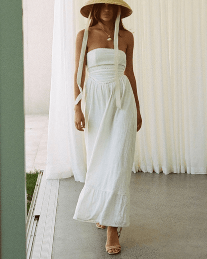 Strapless Neckline Maxi Dress