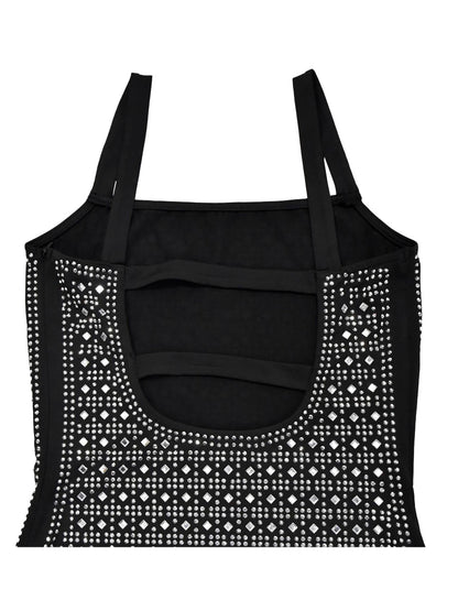 Rhinestone Slim Sling Mini Dress