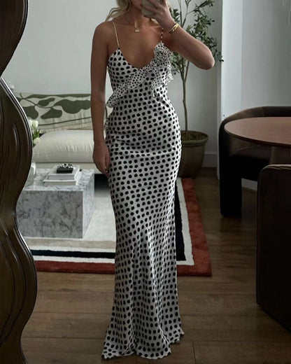 Sexy Wave Dot Strap Dress