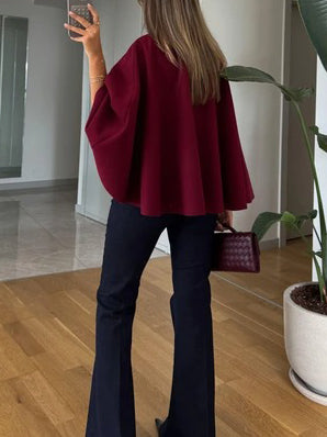 Exquisite Cape And Belted Short Coat