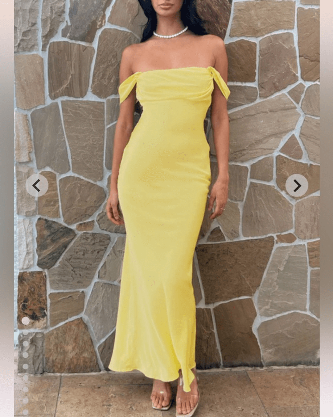 Light Yellow Off Shoulder Formal Maxi Dress