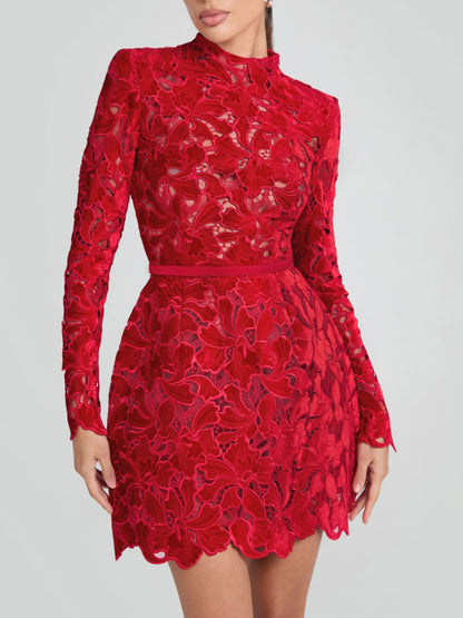 Elegant And Sophisticated Lace Mini Dress