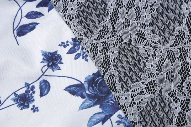 Chic Lace Floral Mini Dress