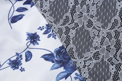 Chic Lace Floral Mini Dress