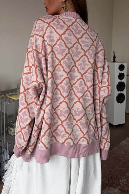 Casual Lace-trimmed Elastic Waist Loose Fit Midi Skirt