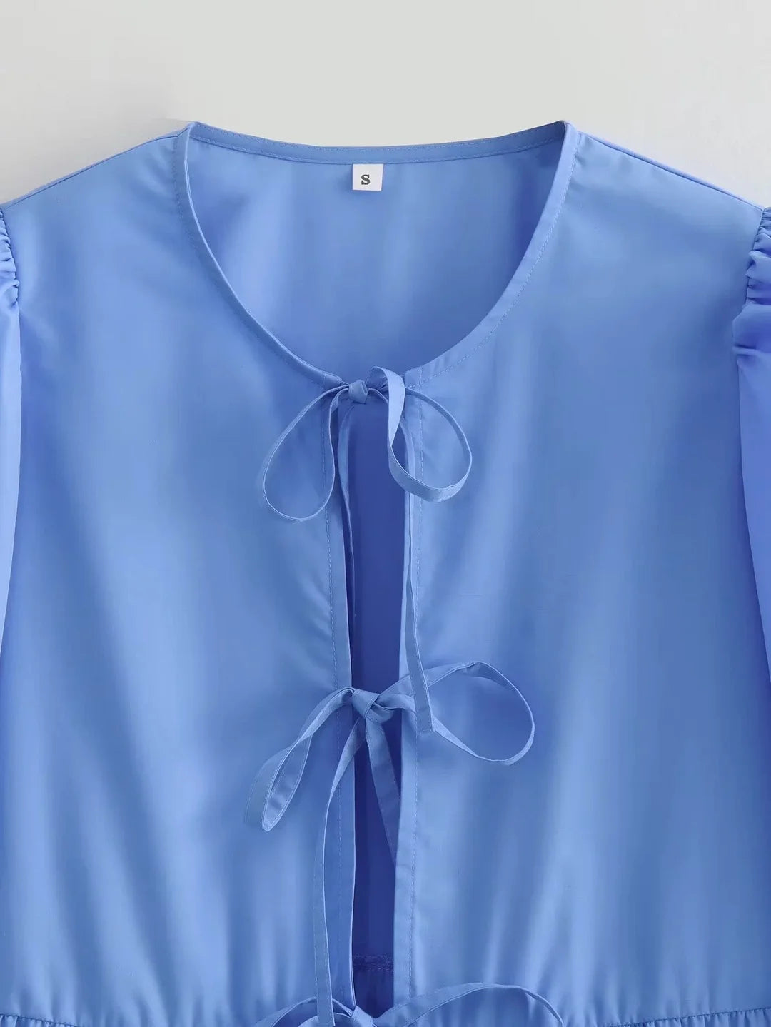 Fashion Bow Long Sleeve Shirt Top