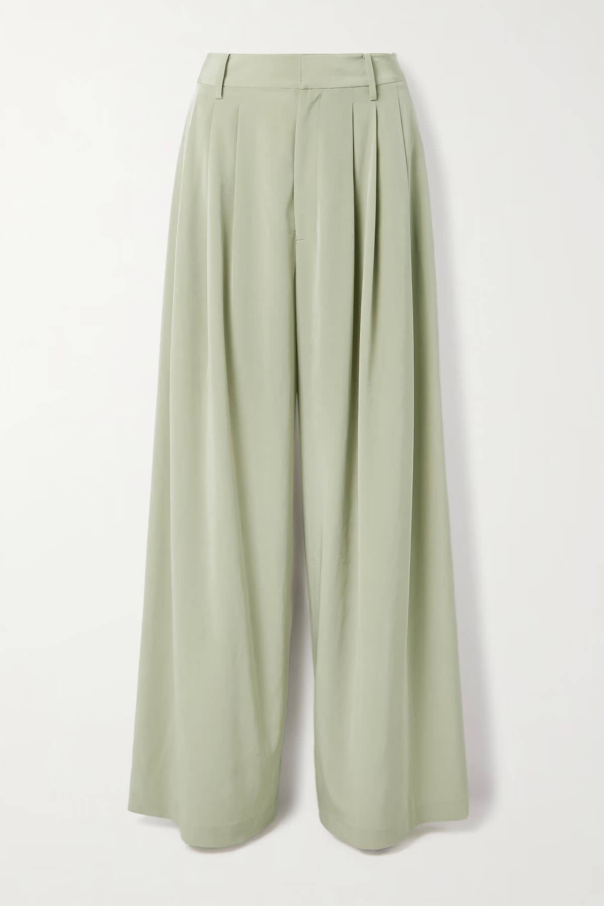 Fashionable Pleated Pocket Wide-Leg Pants