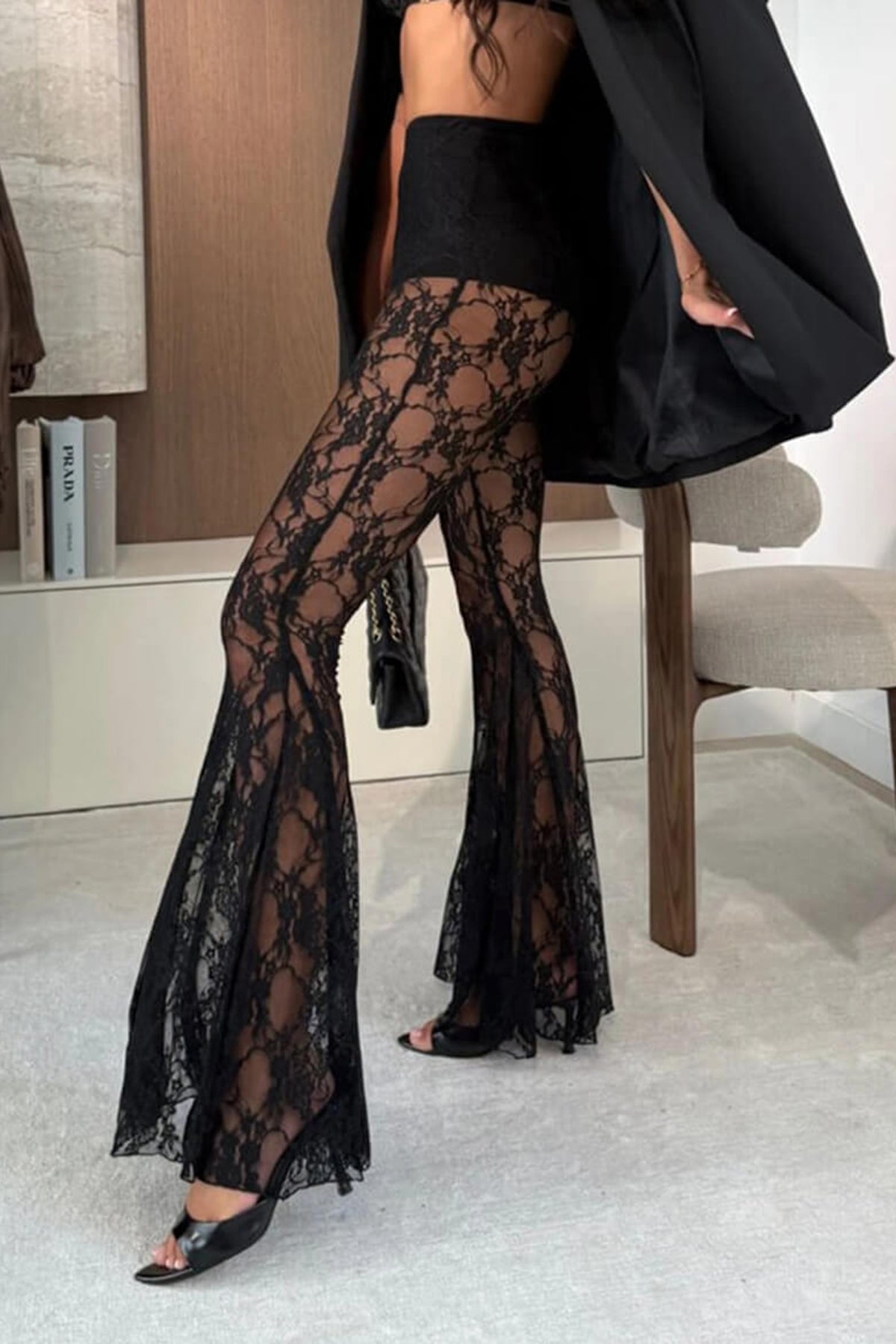 Fashion Lapel Long-Sleeve Belted Pockets Oversized Blazer