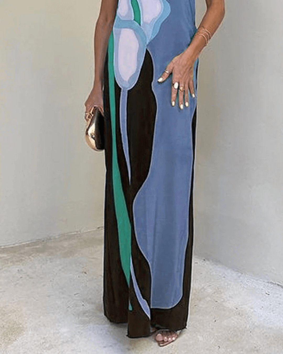 Casual Strapless Printed Dress