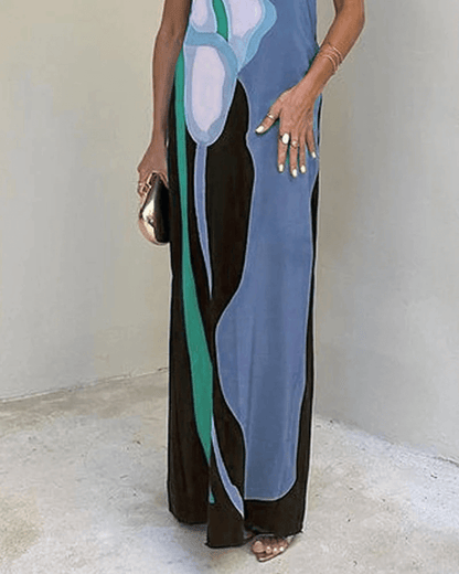 Casual Strapless Printed Dress