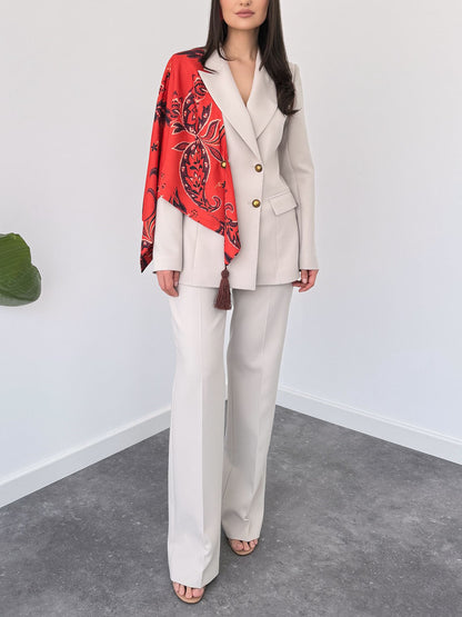 Elegant High-Waist Straight-Leg Trousers