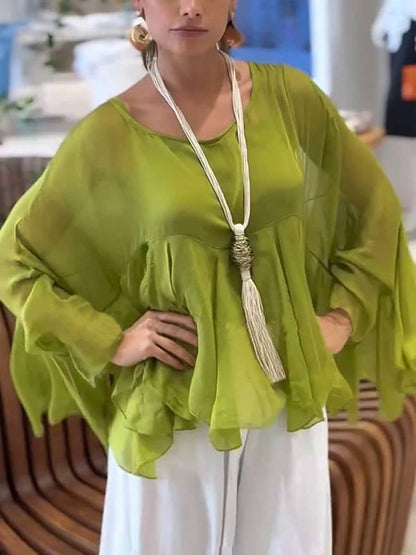 Casual Elastic Waist Pocket Loose Pants