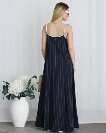 Holiday Style Contrasting Suspender Dress