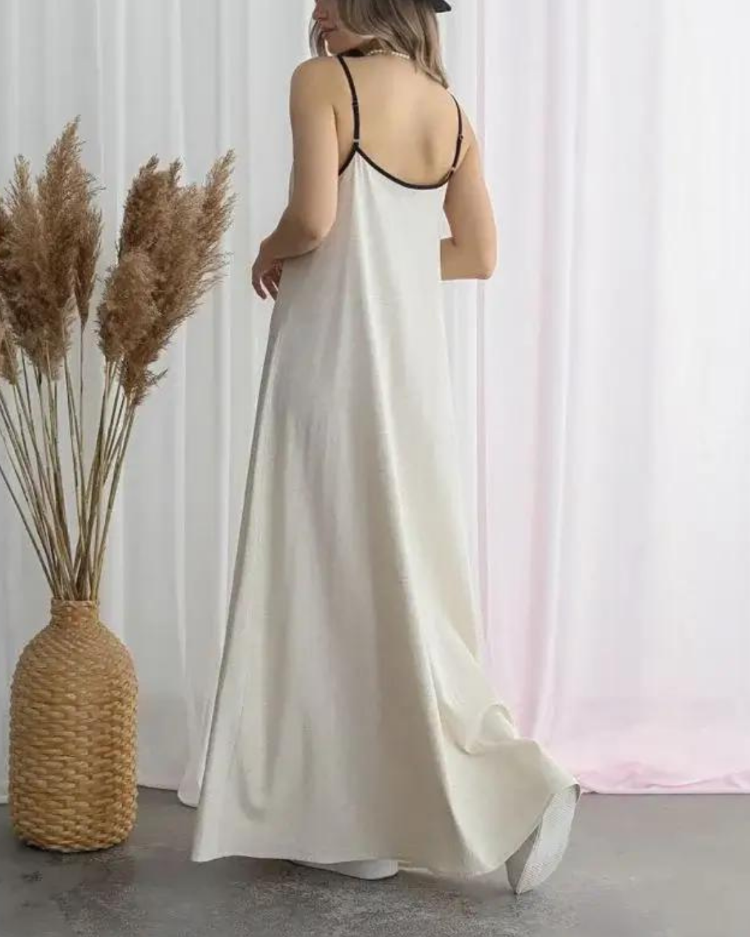 Holiday Style Contrasting Suspender Dress