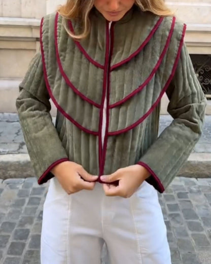 Structured Layered Cape-Style Short Jacket