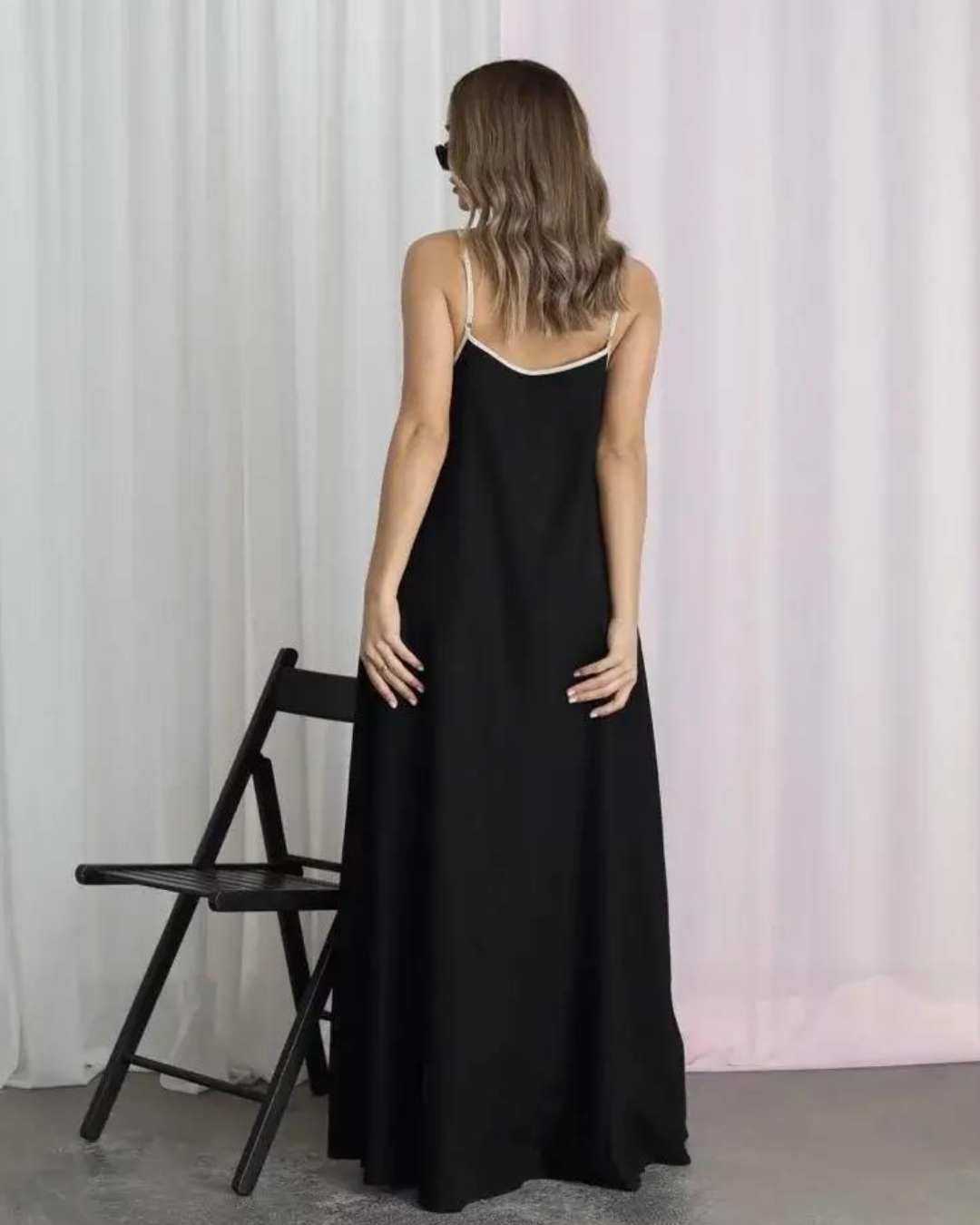 Holiday Style Contrasting Suspender Dress